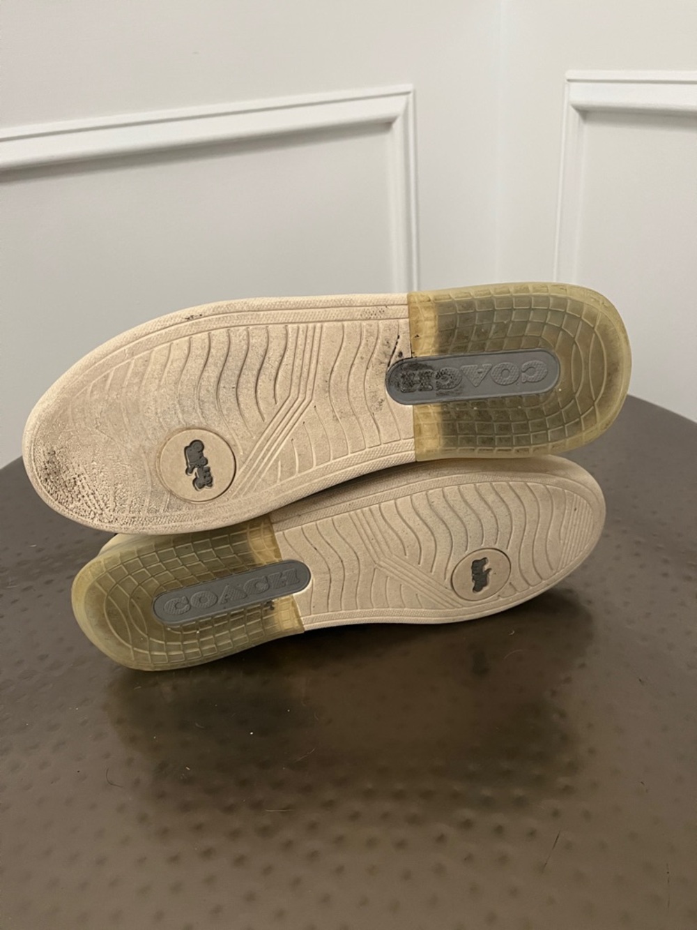 Coach Men's 10.5 Brown Signature Canvas & Black Leather Sneakers - Picture 4 of 10